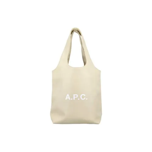 A.P.C Cotton One Shoulder Handbag Medium Size Women's Natural
