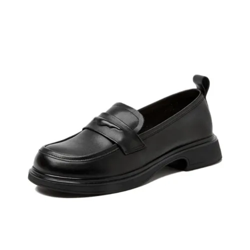 Spider King Loafers 3.5cm Women's Black/Ecru