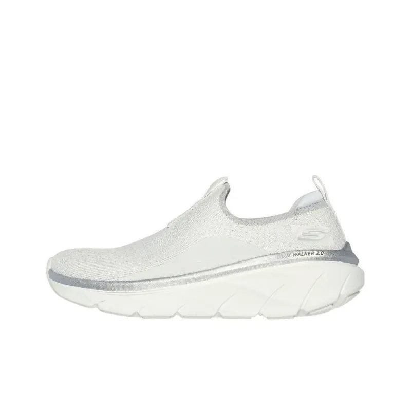 Skechers D'Lux Walker 2.0 Anti Slip Wear Resistant Low Top Casual Shoes Women's White Silver-0
