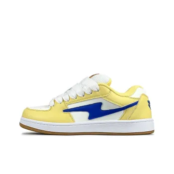 LuzaoT SUPER DRAG Puffy Shoes Low Top Casual Shoes Women's Blue Yellow