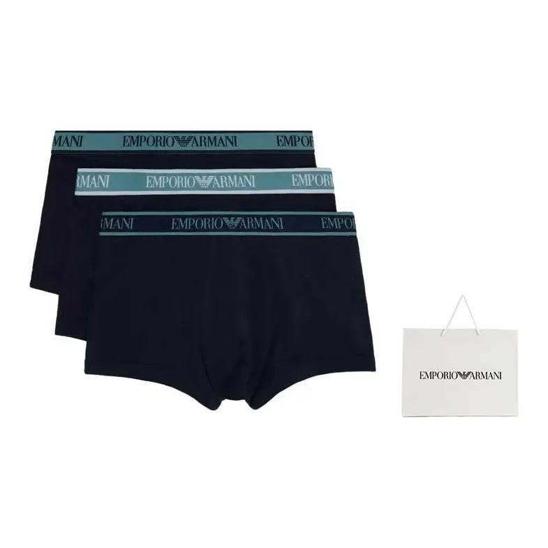 EMPORIO ARMANI FW23 Underpants Men's 3 Pack Marine Blue-1