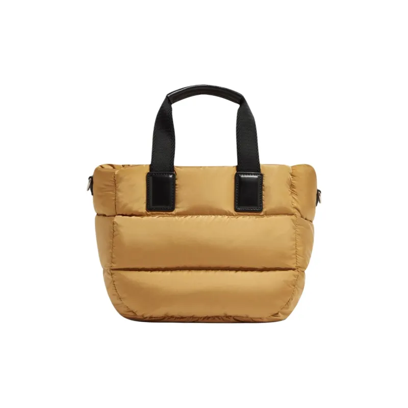 Moncler Recycled Nylon Tote Bag, Shopping Bag, Shoulder Bag, Crossbody Bag, Handbag Mini Women's Camel Beige-2
