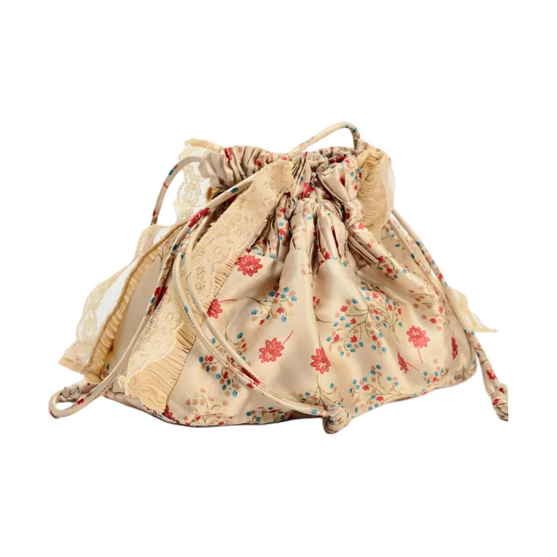 ZARA Polyester Bucket Bags Shoulder Bag Crossbody Bag Mini Women's Beige-1