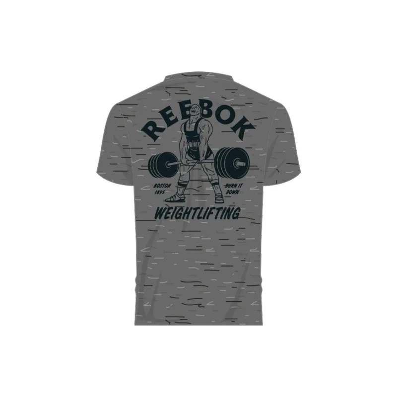 Reebok Weightlifting Tee T-Shirt Men's Gray-1