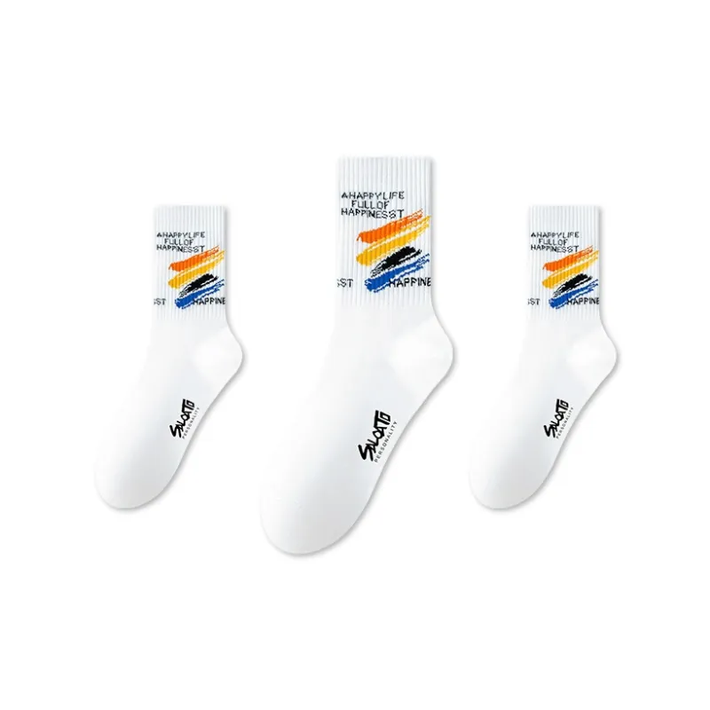 Taste The Color Mid Calf Socks Men's 3 Pack-8