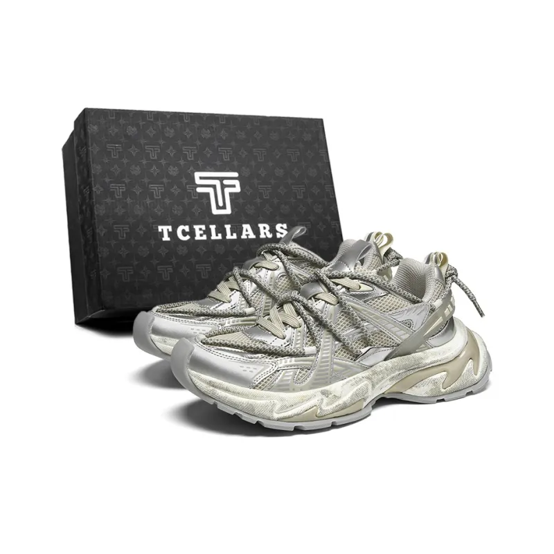 TCELLARS Cushioning, Slip Resistant, Abrasion Resistant, Height Increasing Low Top Chunky Sneakers Unisex-11