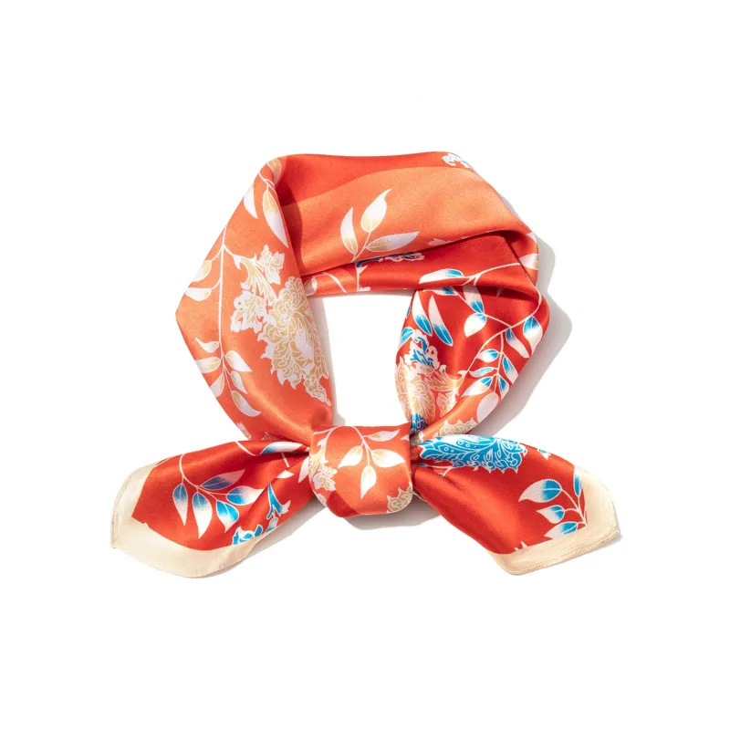 Shanghai Story 100% Mulberry Silk Silk Scarves Women's Patch Bamboo Leaf Flower Gift Box Set-7