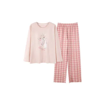 The Story Of The Flower Season Pajama Set Women's Light Pink