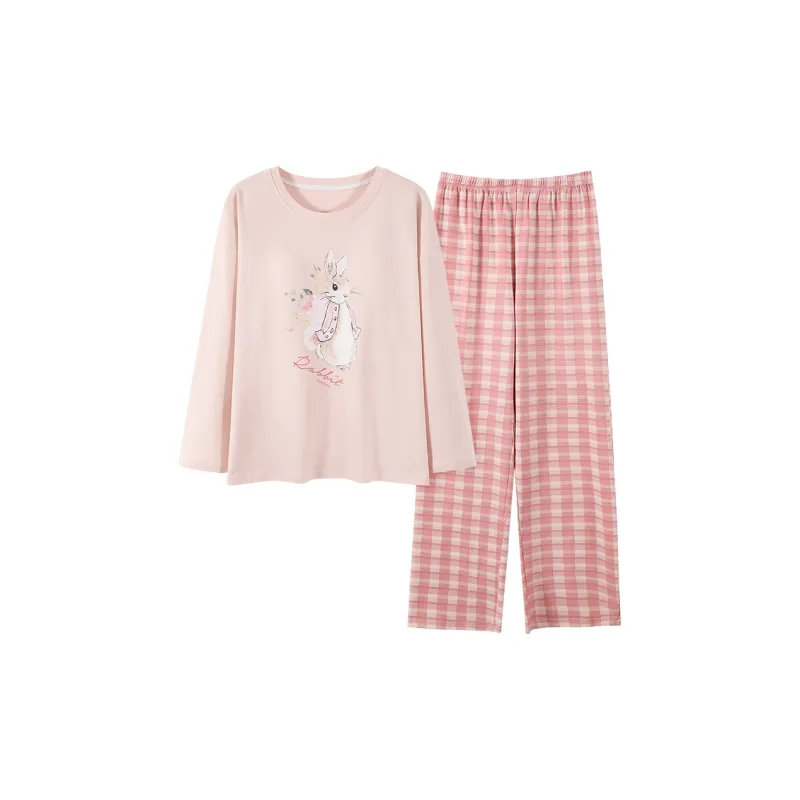 The Story Of The Flower Season Pajama Set Women's Light Pink-0