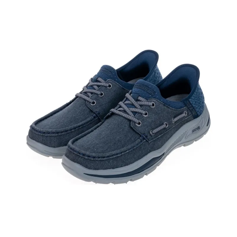Skechers Arch Fit Motley Slip-Resistant Low-Top Casual Shoes Men's Blue-2