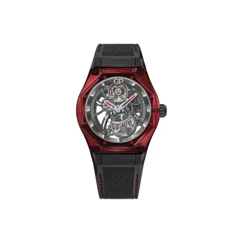 GP Laurel Series Automatic Mechanical Movement Men's Watches Watch 44mm Cut Out Dial Titanium Watch Case Rubber Strap