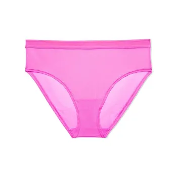 Victoria's Secret PINK CURVY COUTURE Sheer Mesh High Leg Bf Panty/Flirt Underpants Women's 1 Pack Fuchsia