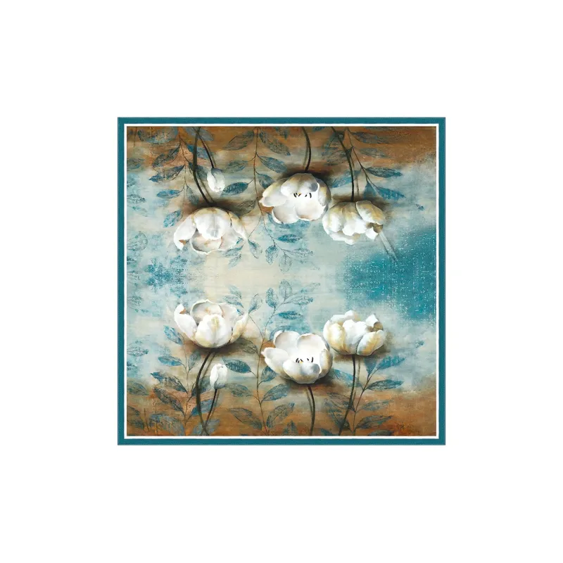Shanghai Story 100% Mulberry Silk Silk Scarves Women's Patch Bamboo Leaf Flower Gift Box Set-4