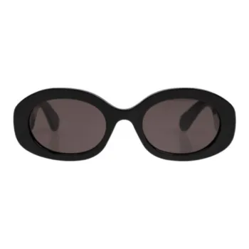 Chloe Recycled Acetate Oval Sunglasses Women's Black