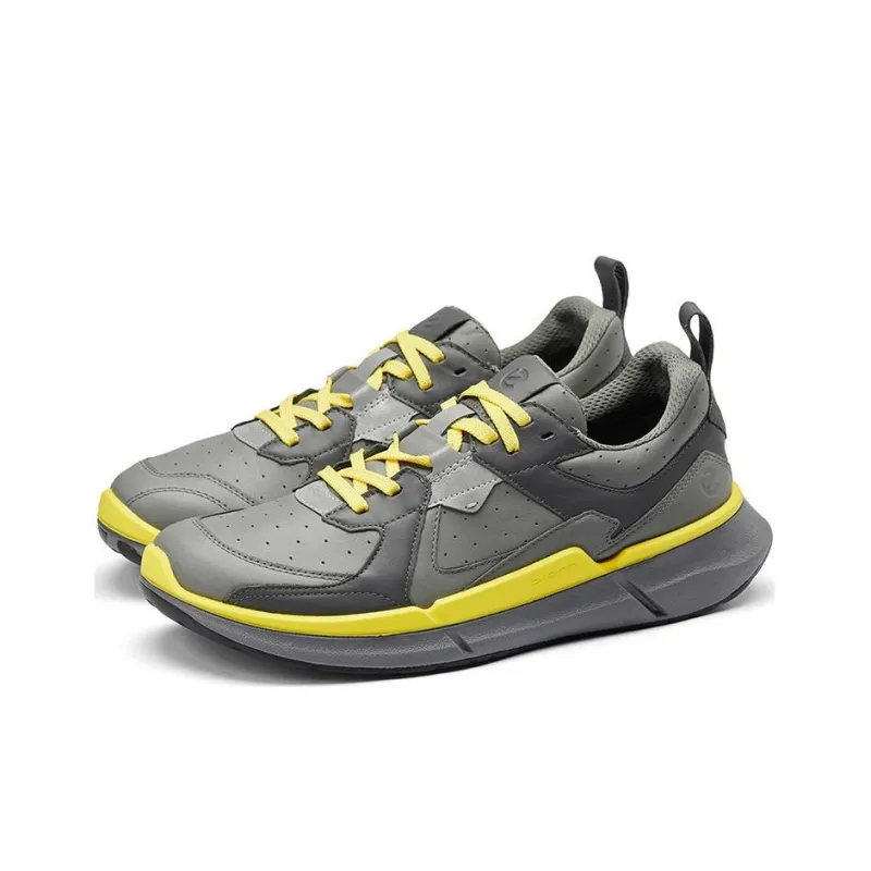 Ecco Cushioning Wear-Resistant Low-Top Running Shoes Men's Gray-3