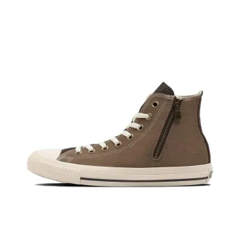 Converse All Star Anti Slip Wear Resistant Mid Top Canvas Shoes Unisex Brown