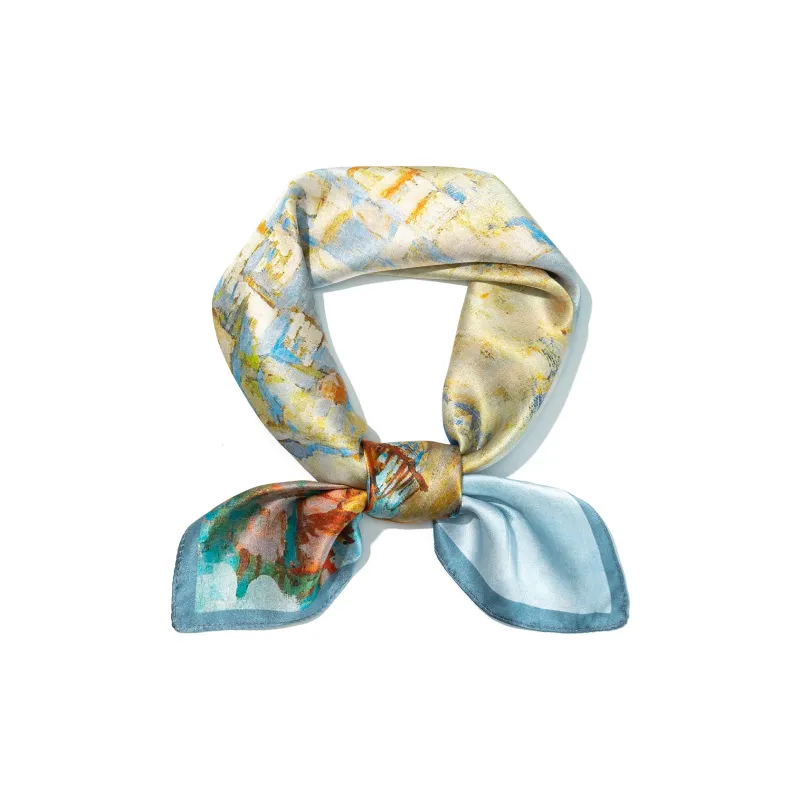 Shanghai Story 100% Mulberry Silk Silk Scarves Women's Patch Bamboo Leaf Flower Gift Box Set-23