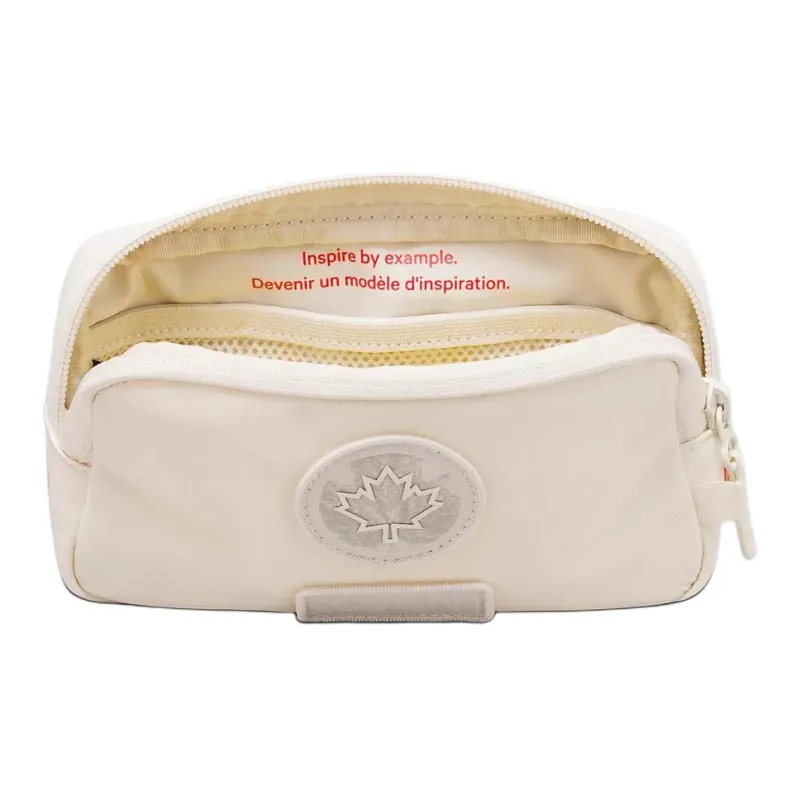 Lululemon Recycled Polyester With Nylon Crossbody Fanny Pack Mini Unisex Beech Natural Color-5