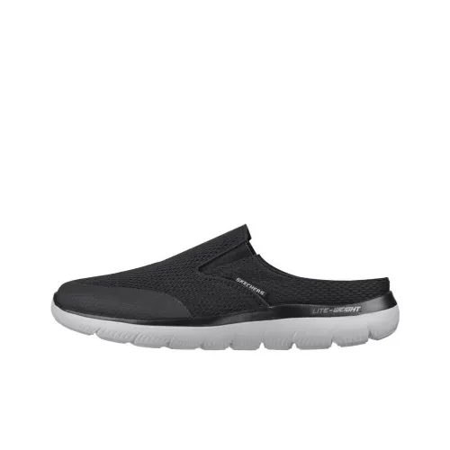 Skechers Summits Abrasion-Resistant Slip-Resistant Wrap-toe Slippers Men's Black