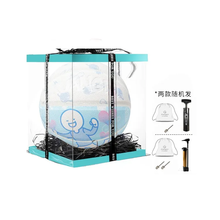 Kuangmi x XIAOLANTONGXUE PU Basketball Blue White Size 7 Ball Training Unisex-6