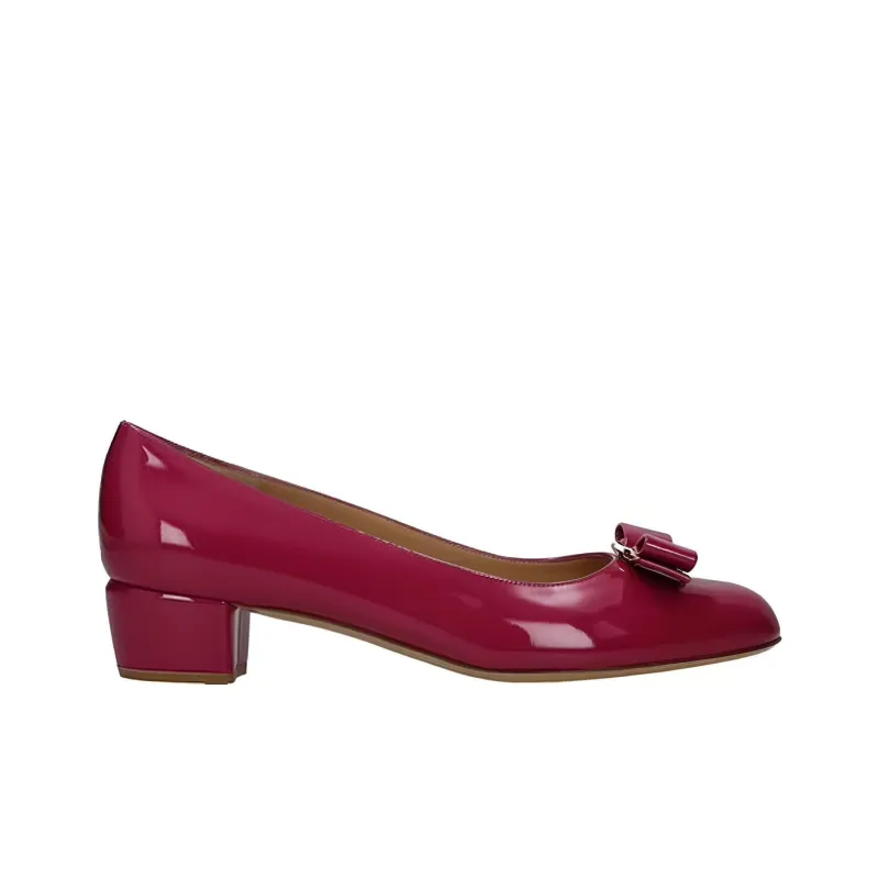 FERRAGAMO New Vara Patent Leather Pumps-1