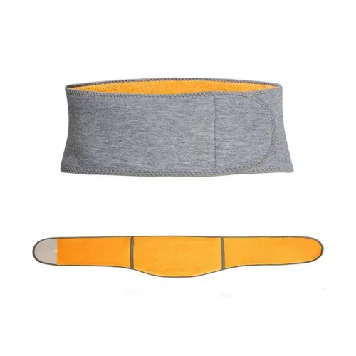 Q·material Back Support Braces running you Breathable Warm Protective Gray Cotton Unisex