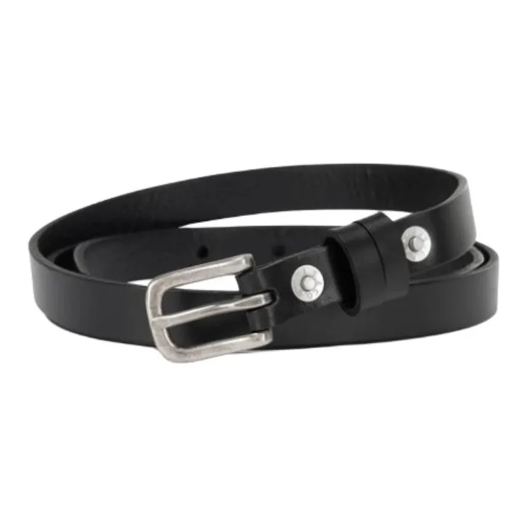 Levi’s Brand Logo Cow Leather Leather Belts Women's Black-1
