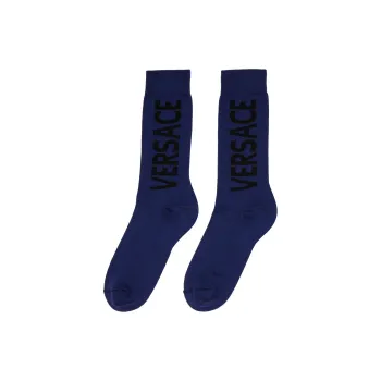 VERSACE Mid-Calf Socks Men's 1 Pack Blue