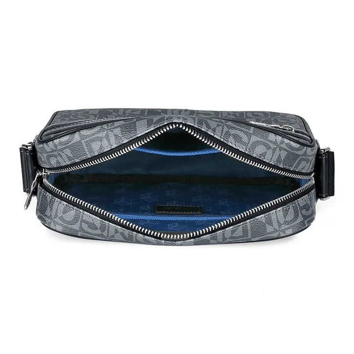 GOLDLION PVC Crossbody Bags Medium Size Men's Gray-4