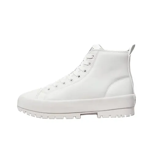 CKJ calvin grande KLEIN JEANS High Top Casual Shoes Women's White