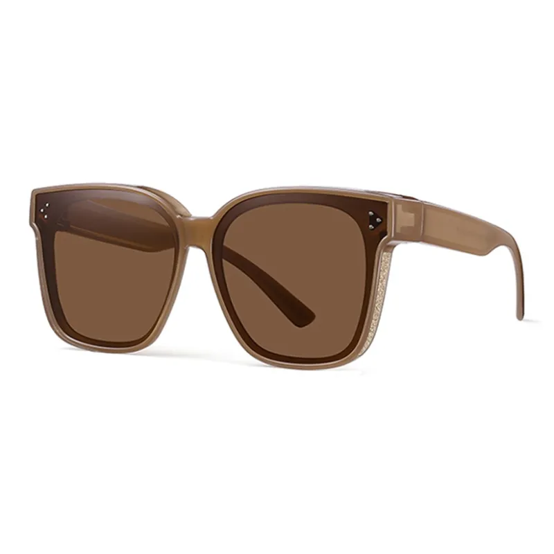Sha Lehua TR/Memory Plastic Square Sunglasses Unisex-3