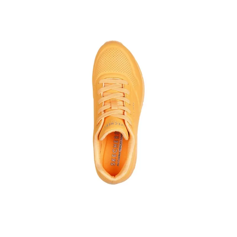 Skechers Uno Anti-Slip Wear-Resistant Low-Top Casual Shoes Women's Yellow-3