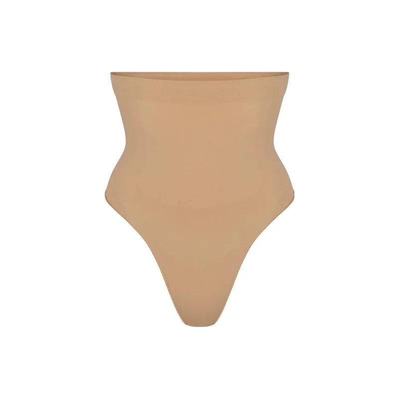 SKIMS SEAMLESS SCULPT HIGH-WAISTED THONG Underpants Women's Ochre/Ochre-0
