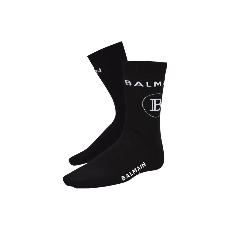 BALMAIN Unisex Mid-Calf Socks-0