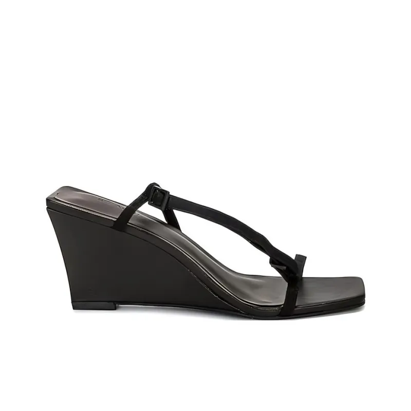 ST. AGNI Brassiere Strap Sandals 7.3cm Women's Black-2