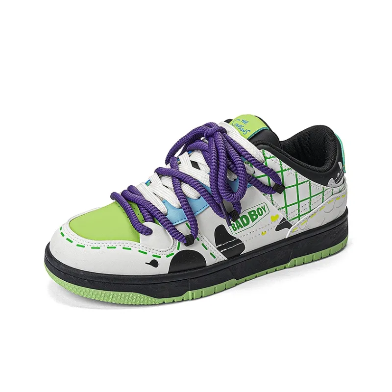 The Simpsons Cushioned Anti-Slip Wear-Resistant Breathable Lightweight Low-Top Casual Shoes Unisex Cheese White Green-2