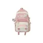 Pink Backpack with Charm and Badge