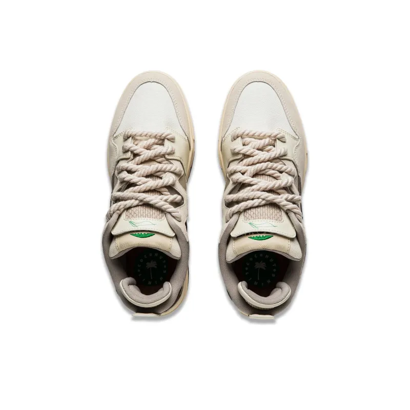 LiNing Anti Slip Wear Resistant Low Top Skateboard Shoes Women's Tan-4