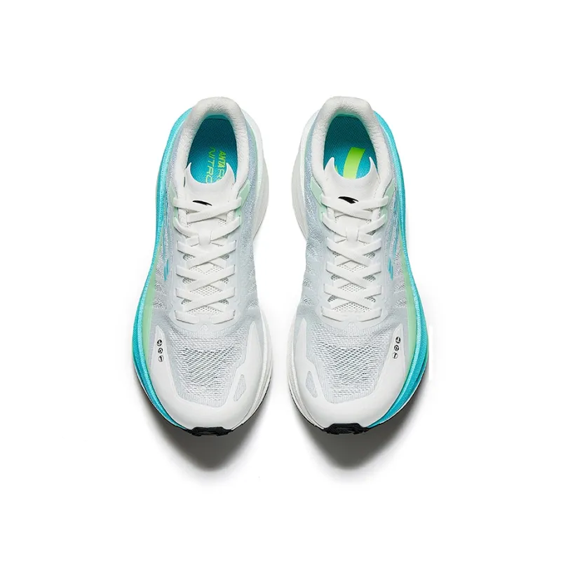 Anta Running Collection Anti-Slip Wear-Resistant Low-Top Casual Running Shoes Men's White Blue-2