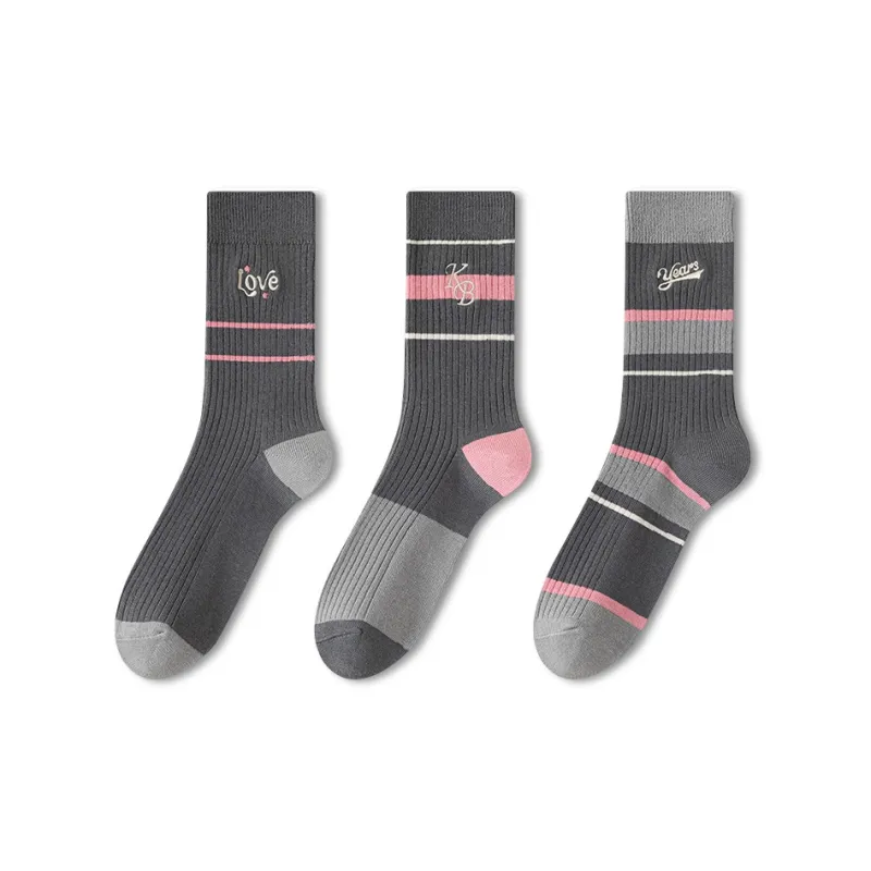 JIAZINI Mid Calf Socks Women's Combo Set-18