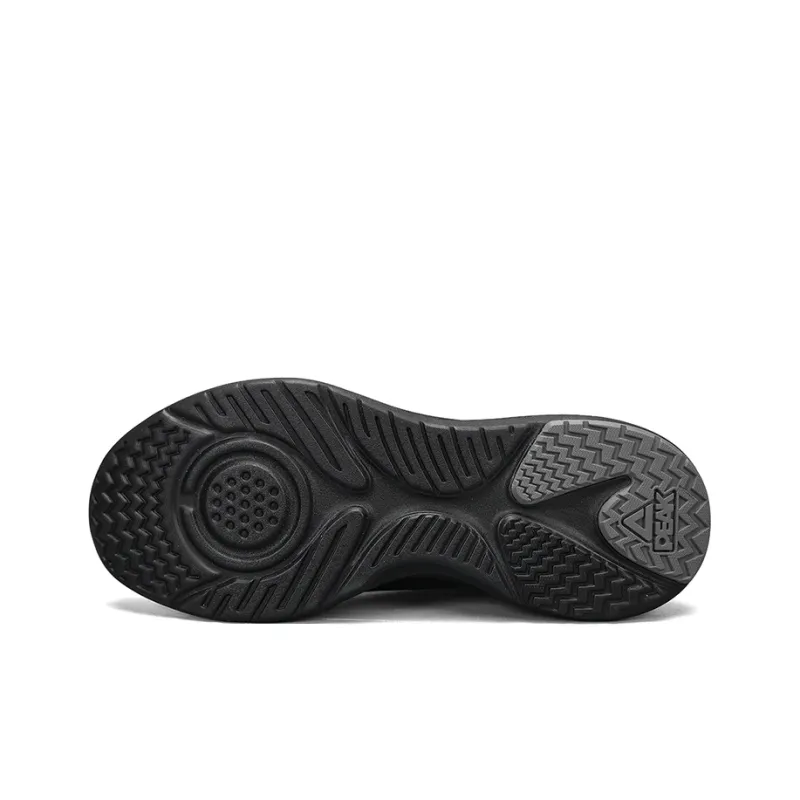 PEAK Cushioning Slip Resistant And Abrasion Resistant Running Shoes Men's All Black-4