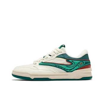 Erke Admiral Of The Five Tigers Skateboard Shoes Men Low Top Microcrystal White Deep Marsh Color