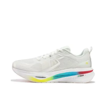 361° Float Anti Slip Wear Resistant Low Top Casual Running Shoes Men's Feather White Treasure Vase Blue