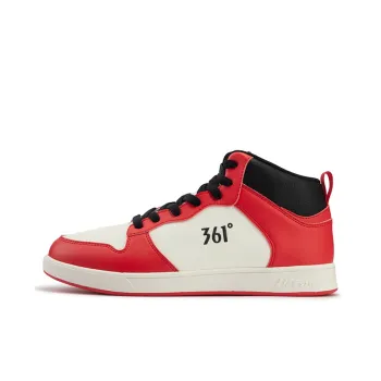 361° Air Force One Anti Slip Wear Resistant Mid Top Skateboard Shoes Men's Sparrow Flower Red