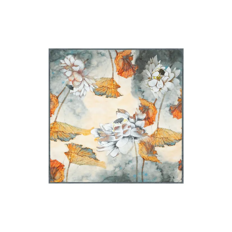 Shanghai Story 100% Mulberry Silk Silk Scarves Women's Patch Bamboo Leaf Flower Gift Box Set-2