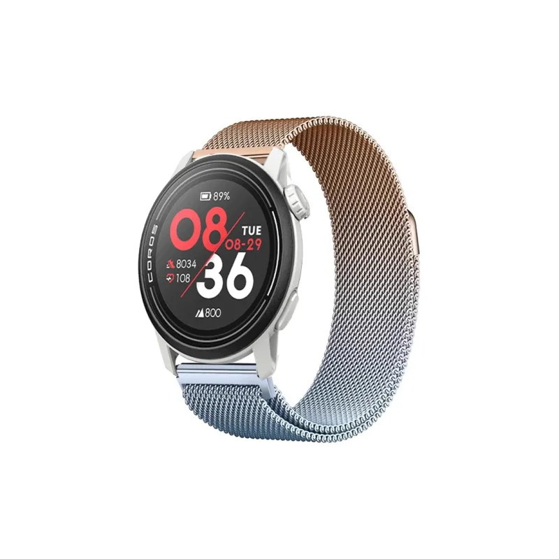 FZRT COROS Compatibility Watch Band Stainless Steel Metal Beige Blue Magnetic Steel Band Metal-10