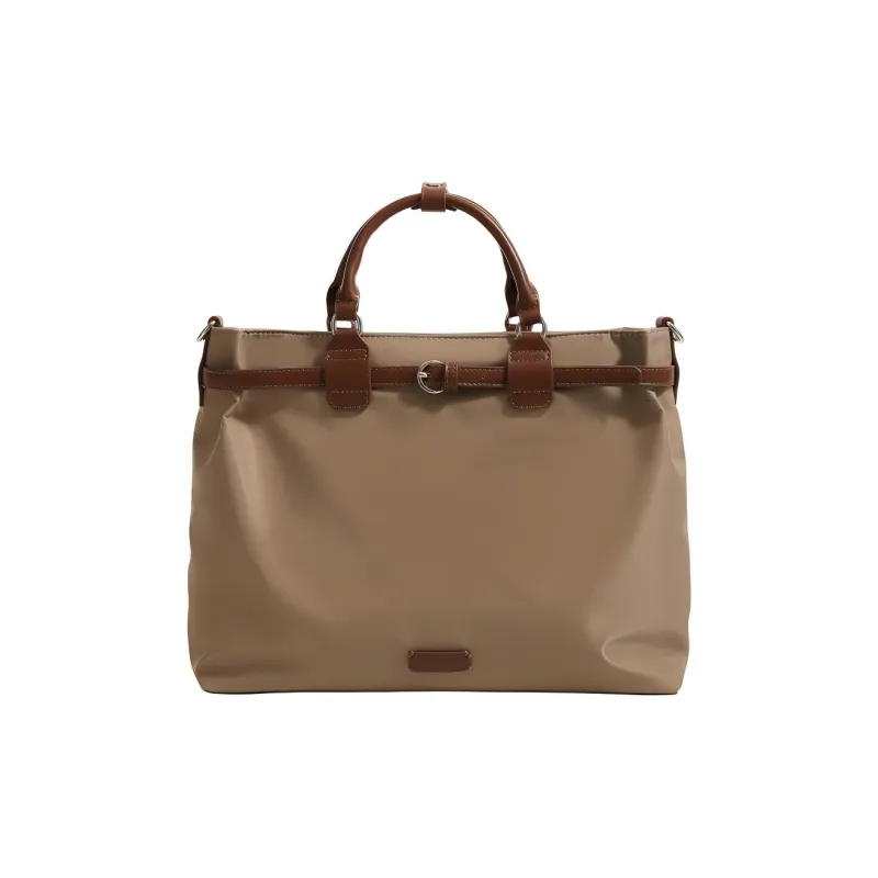 H YXIANG Artificial Leather Briefcases Unisex Ecru/Coffee/Black/Gray-10