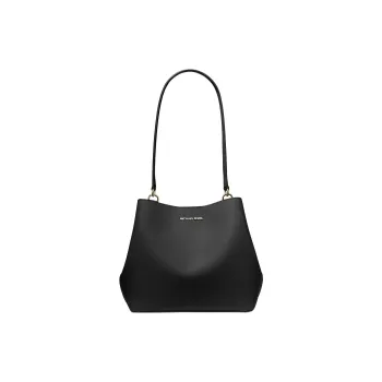MICHAEL KORS Coated Canvas Handbag Shoulder Bag Medium Size Women's Black