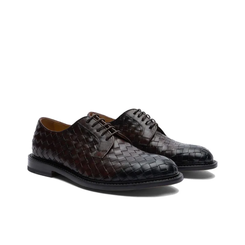 SCAROSSO Harry Round Toe Derby Shoes-2