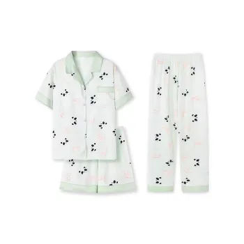 WANANNI Pajama Set Women's Cream Green